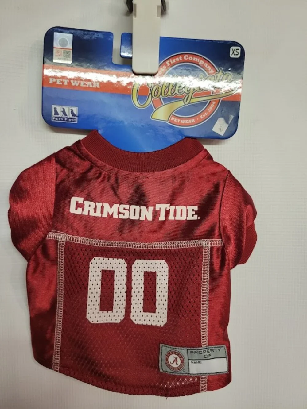 Pets First Alabama Crimson Tide Dog Football Jersey XS NCAA Pet Wear qt